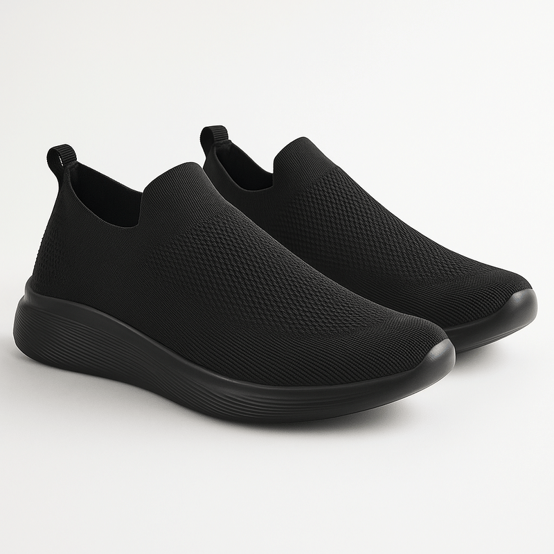     			Hotspot Black Men's Sports Running Shoes