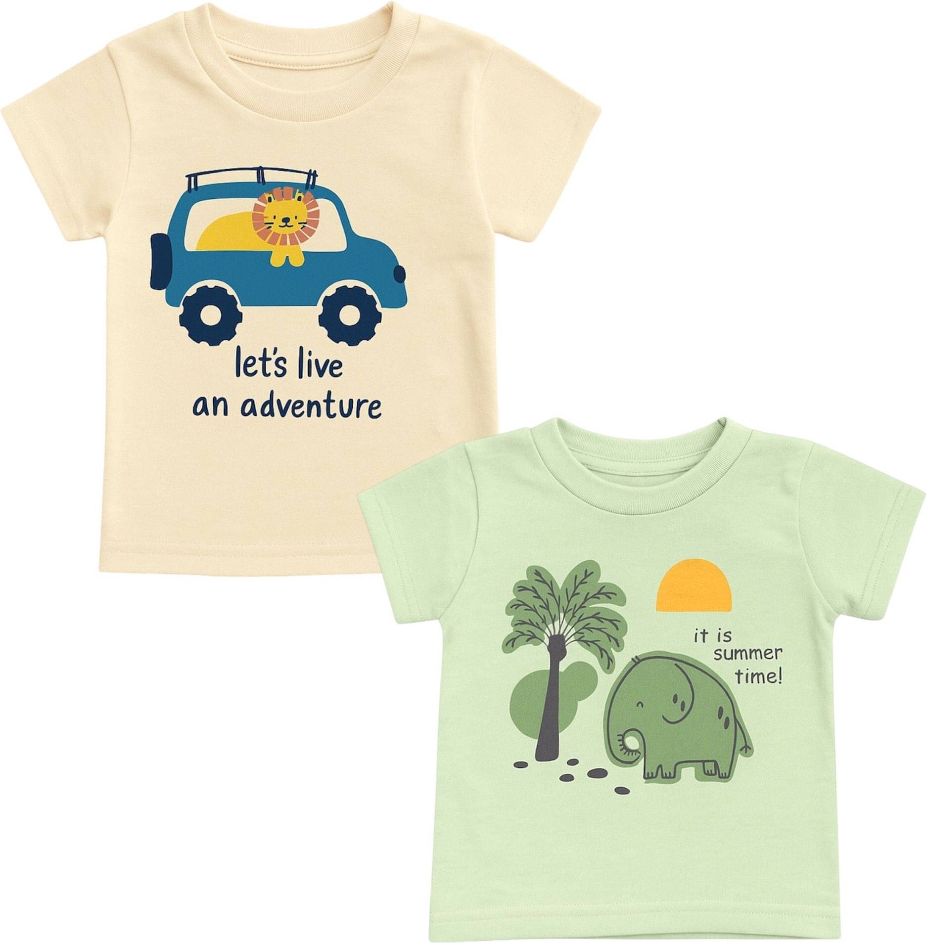     			HuggleBug Pack of 1 Boys Cotton T-Shirt ( Beige )