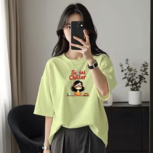 INFIRAX Women Cotton Regular Fit Round Neck T-Shirt ( Green ) INFIRAX Women Cotton Regular Fit Round Neck T-Shirt ( Green )