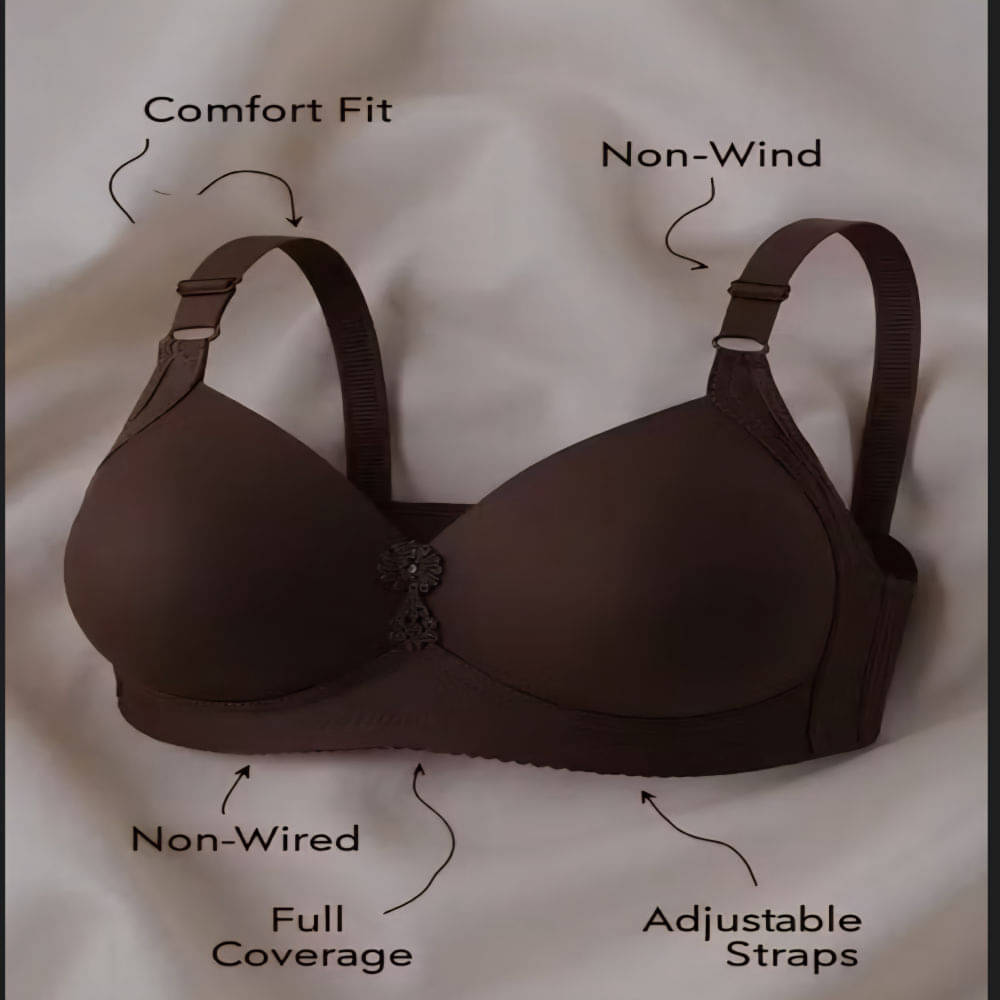 Jd Fashion Pack of 1 Lycra Lightly Padded Everyday Bra For Women ( Coffee ) Jd Fashion Pack of 1 Lycra Lightly Padded Everyday Bra For Women ( Coffee )