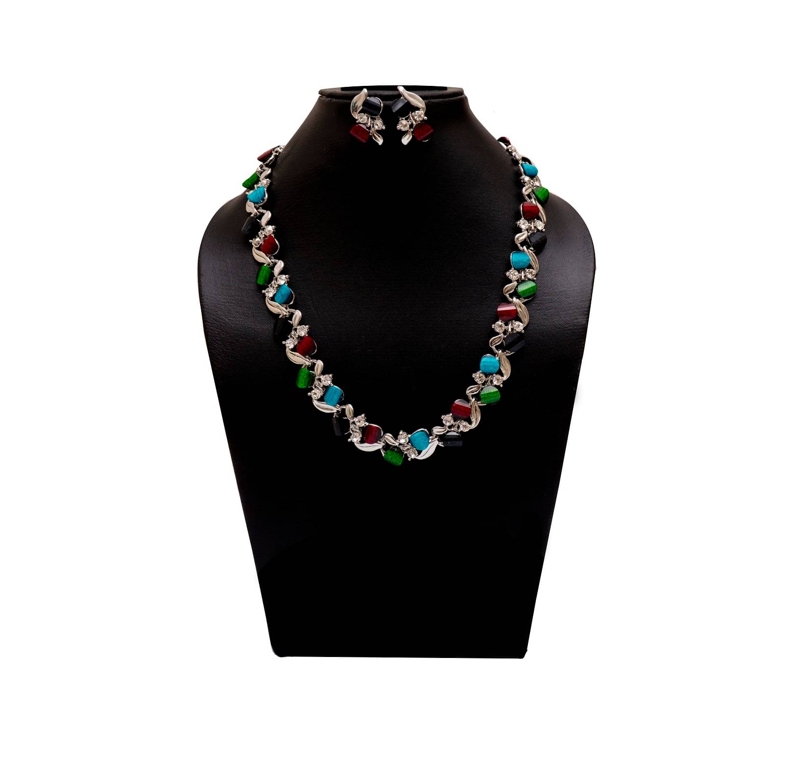     			Joymart Multi Color Metal Necklace Set ( Pack of 1 )