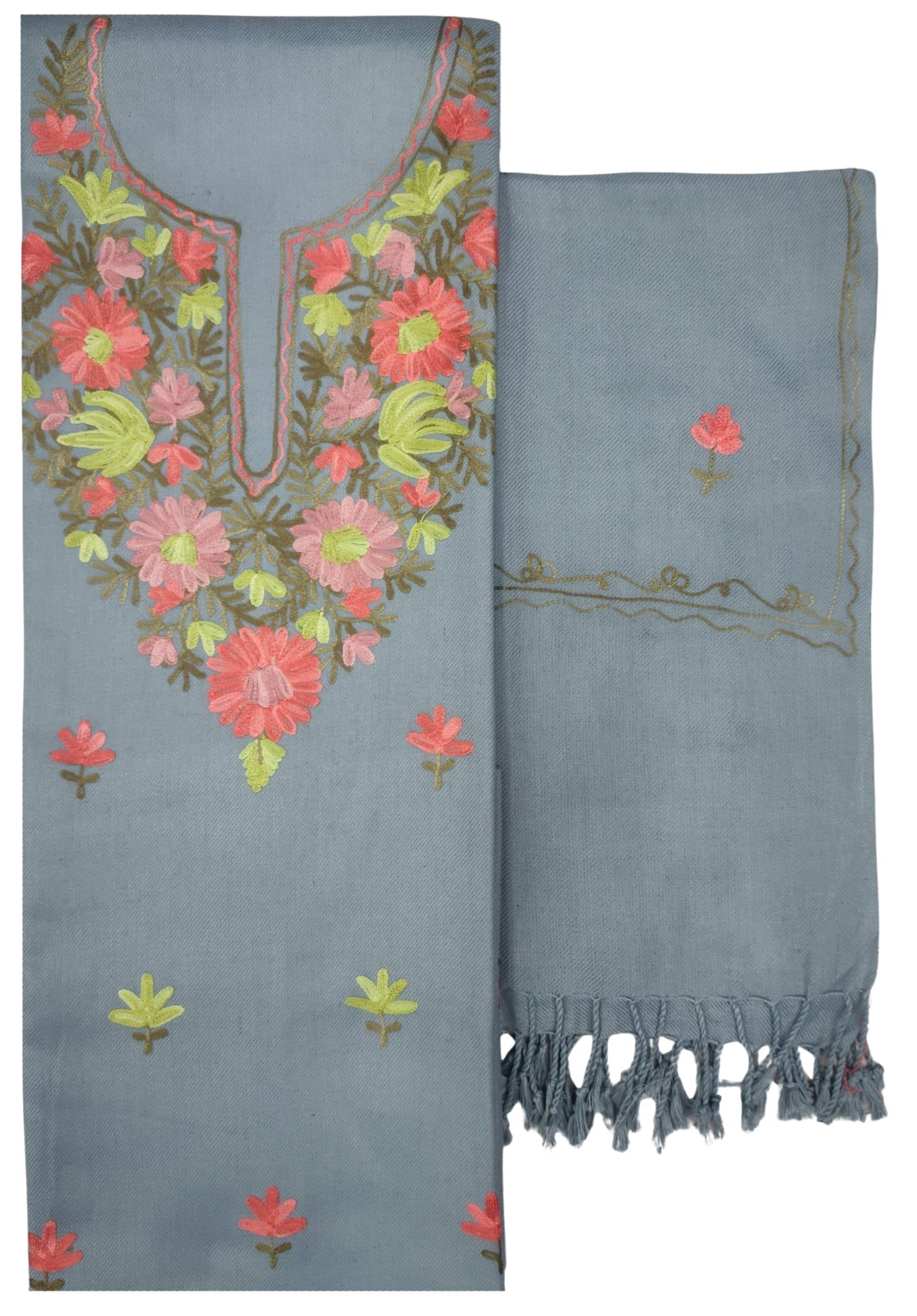 KASHMIRI Women Woollen Unstitched Dress Material ( Grey ) KASHMIRI Women Woollen Unstitched Dress Material ( Grey )