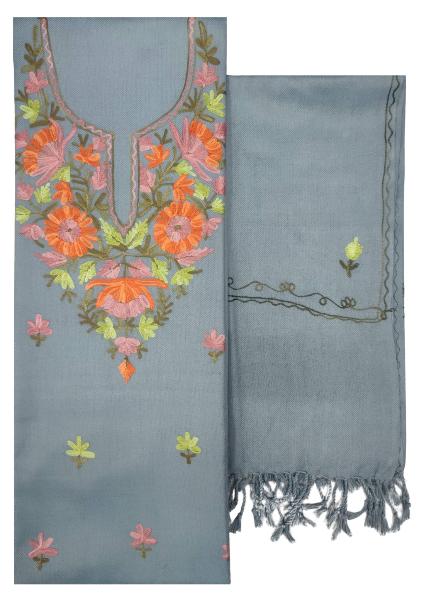 KASHMIRI Women Woollen Unstitched Dress Material ( Grey ) KASHMIRI Women Woollen Unstitched Dress Material ( Grey )