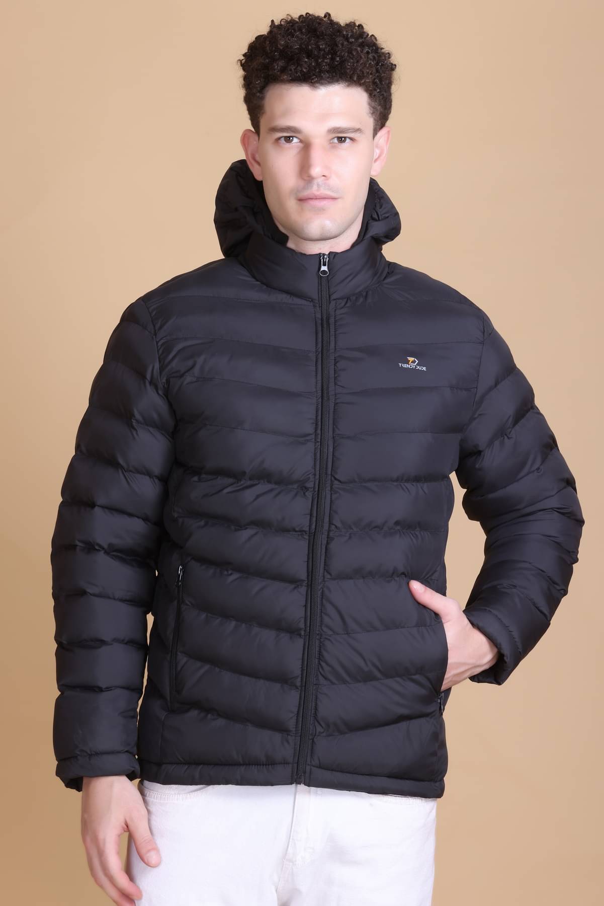     			KAZZ Nylon Men's Quilted & Bomber Jacket - Black ( Pack of 1 )