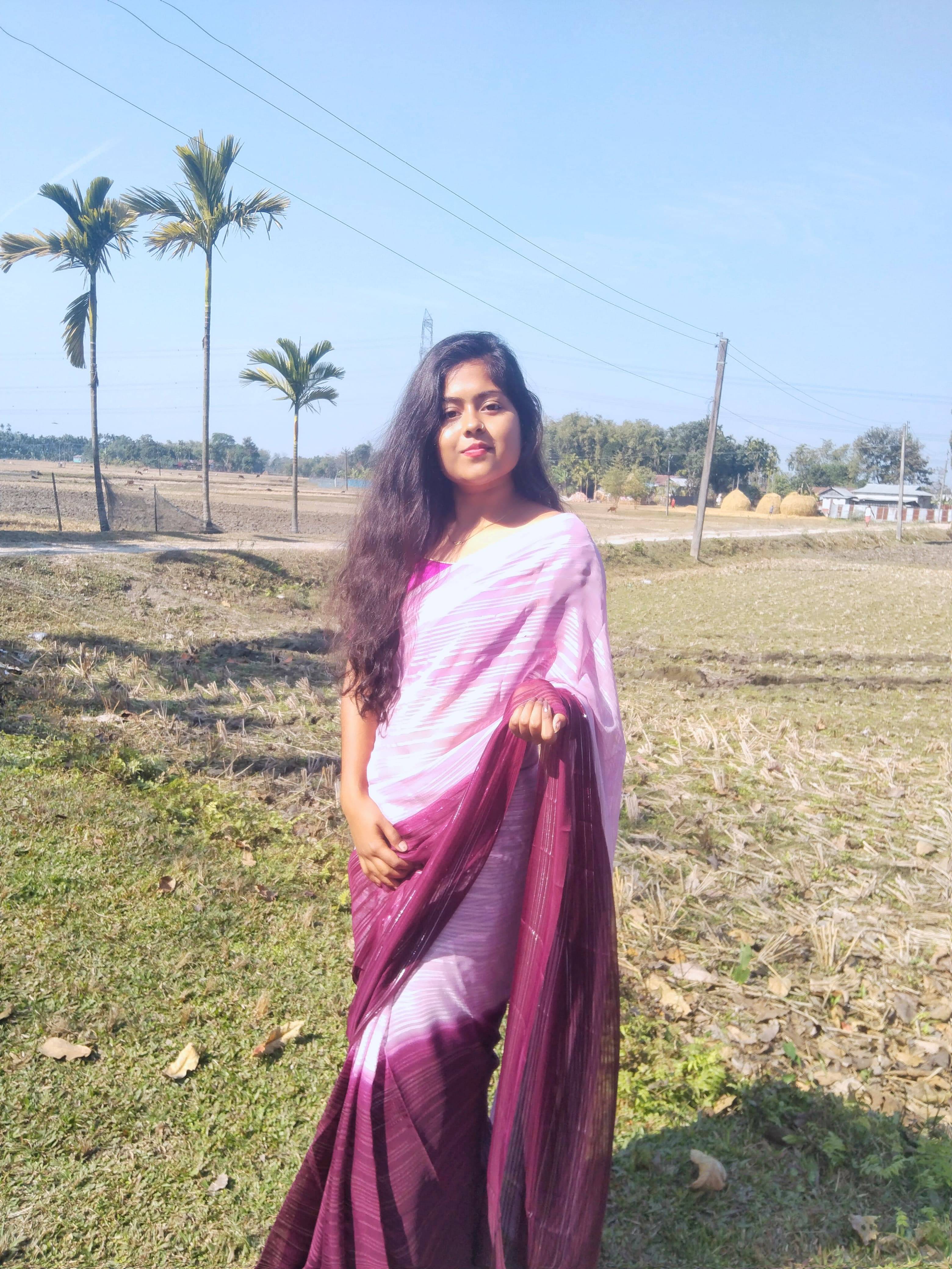 Kashvi Sarees Georgette Solid Ilkal Saree With Unstitched Blouse Piece ( Pink )     			Kashvi Sarees Georgette Solid Ilkal Saree With Unstitched Blouse Piece ( Pink )