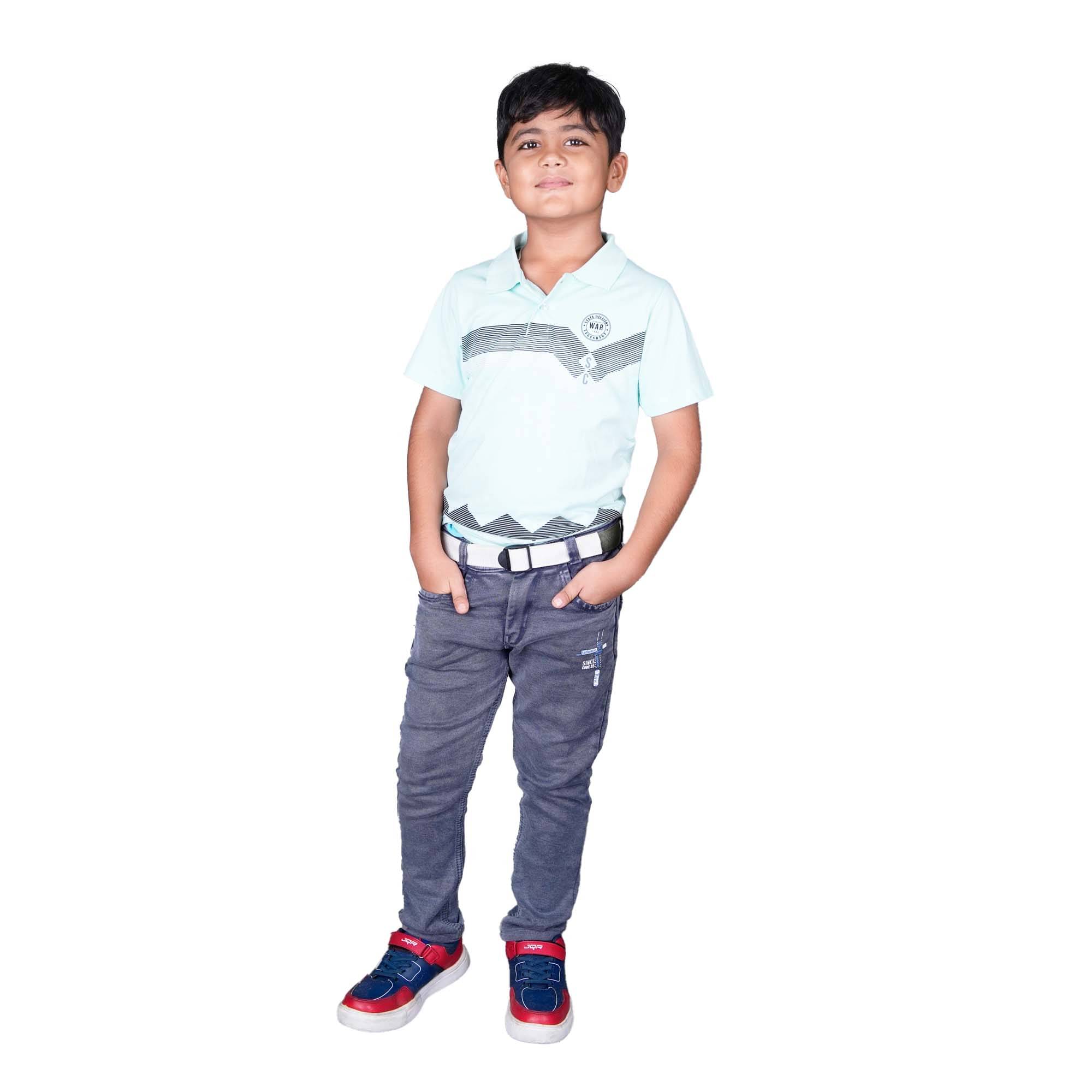     			Kidzee Kingdom Pack of 1 Boys Cotton T-Shirt ( Blue )
