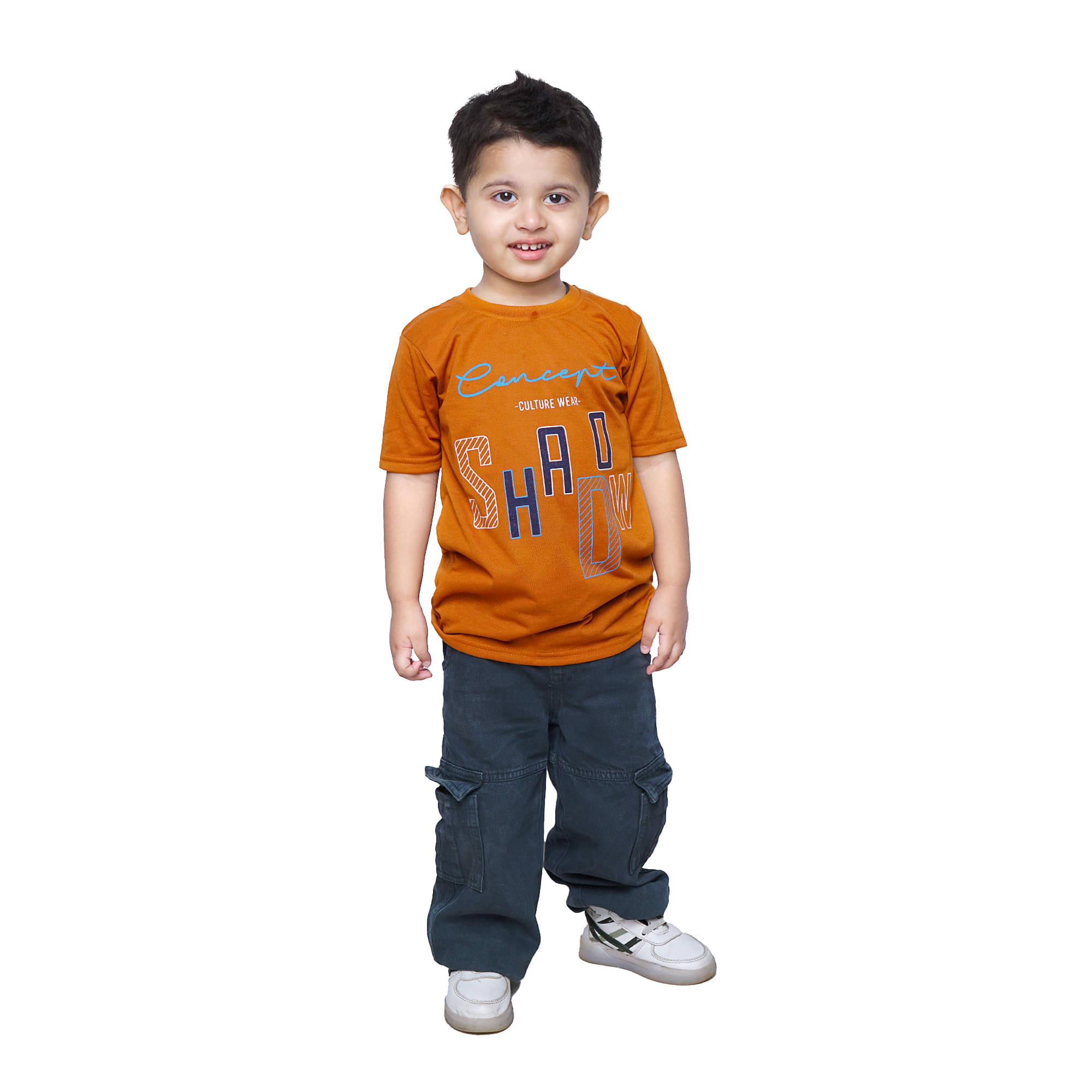     			Kidzee Kingdom Pack of 1 Baby Boys Cotton T-Shirt ( Dark Orange )