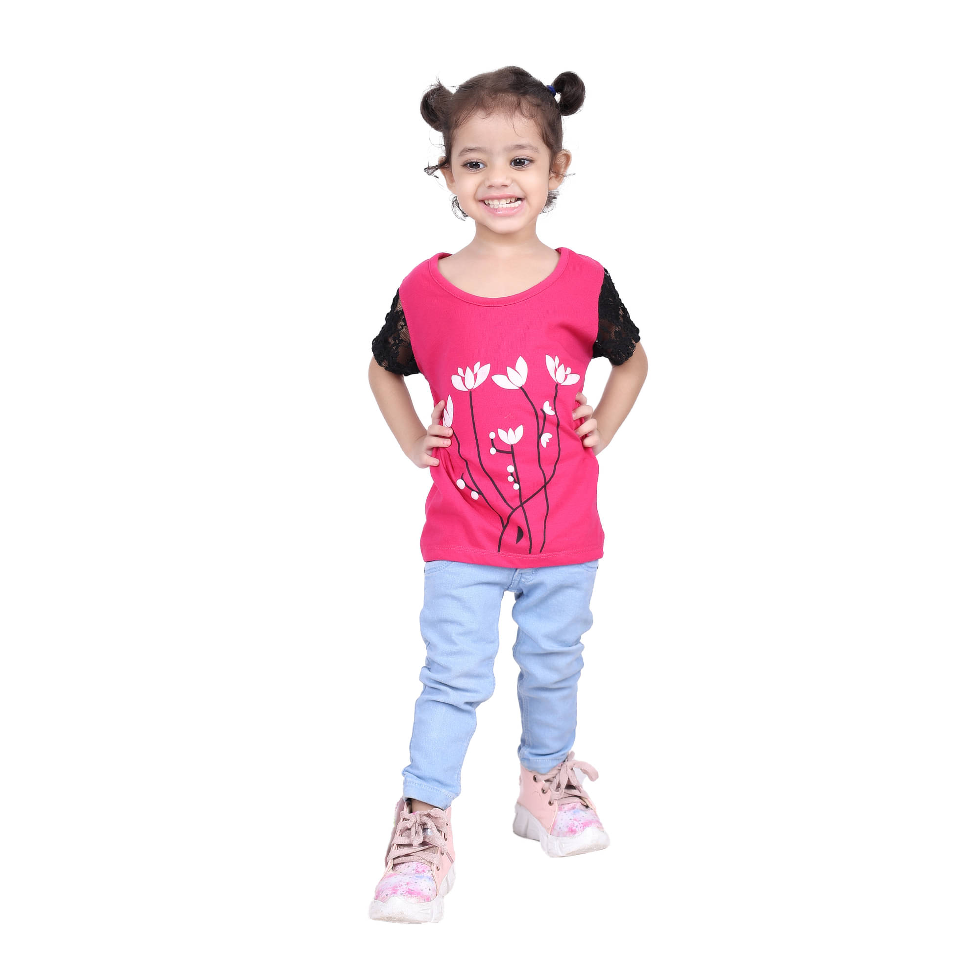     			Kidzee Kingdom Pack of 1 Girls Cotton Top ( Multicolor )