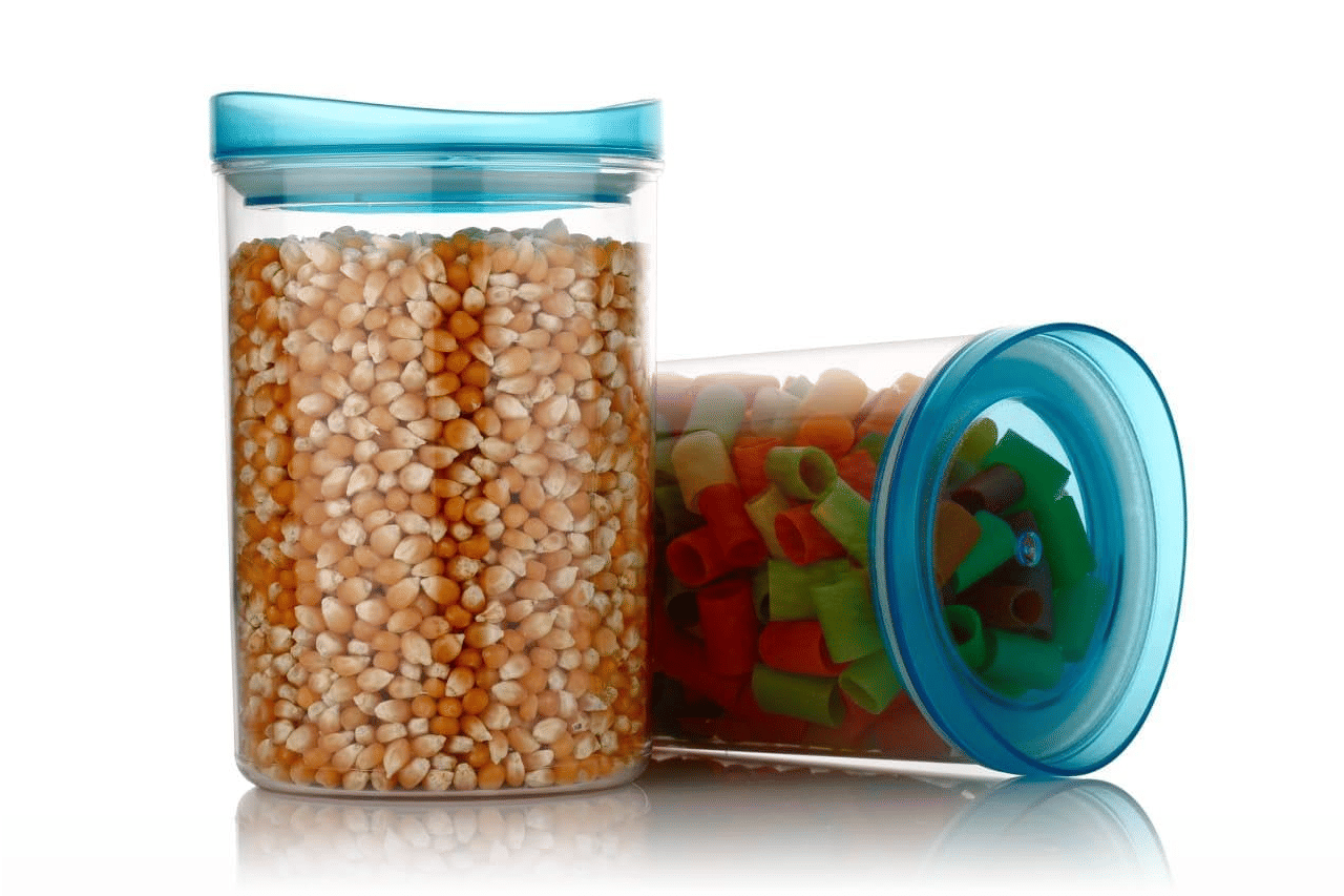     			Kri N Sha Glass Blue Food Container ( Set of 2 )