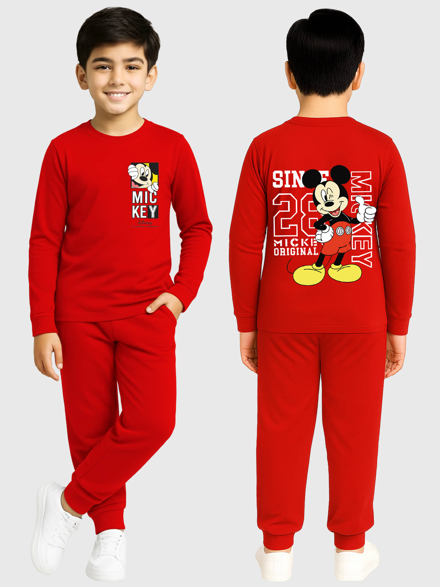 Kuchipoo Pack of 1 Boys Cotton Blend T-Shirt & Trackpants Set ( Red )