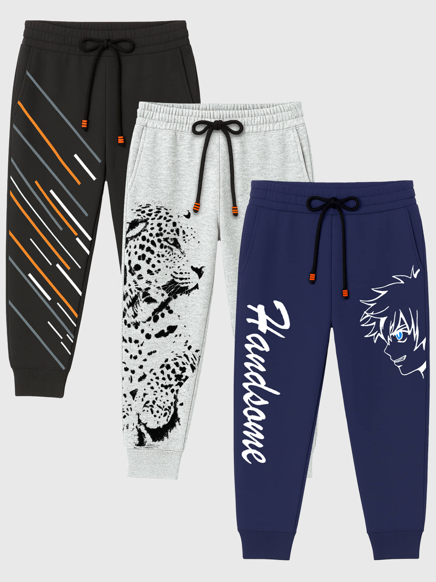Kuchipoo Pack of 3 Boys Cotton Blend Trackpant ( Multicolor 6 ) - Track Pants | Buy online on ZillyBuy