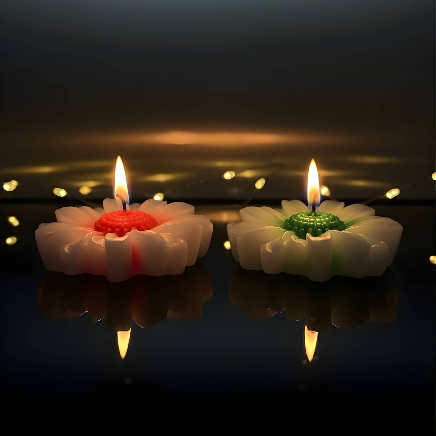 LAZYWINDOW Multicolour Floating Candle 6 cm ( Pack of 2 ) LAZYWINDOW Multicolour Floating Candle 6 cm ( Pack of 2 )