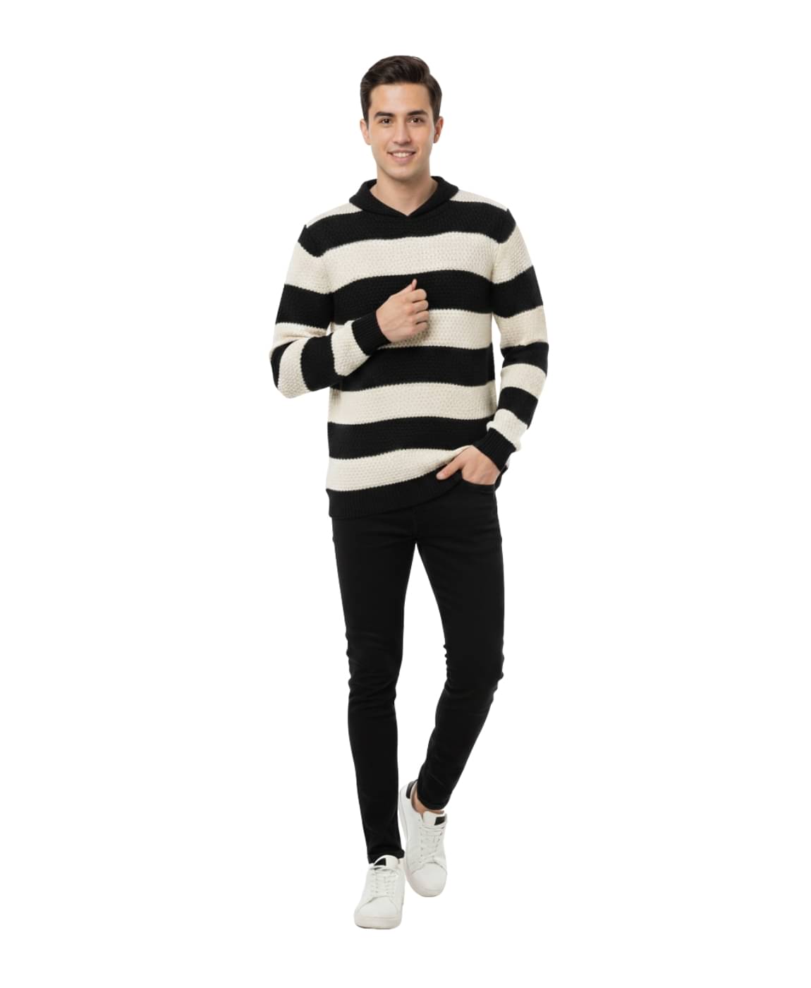 Looks United Woollen Blend Hooded Men's Full Sleeves Pullover Sweater - Black ( Pack of 1 ) Looks United Woollen Blend Hooded Men's Full Sleeves Pullover Sweater - Black ( Pack of 1 )