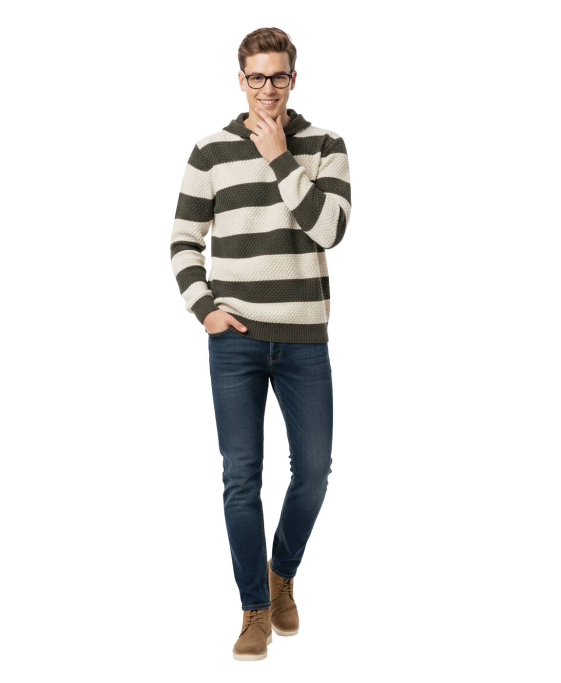 Looks United Woollen Blend Hooded Men's Full Sleeves Pullover Sweater - Olive ( Pack of 1 ) Looks United Woollen Blend Hooded Men's Full Sleeves Pullover Sweater - Olive ( Pack of 1 )