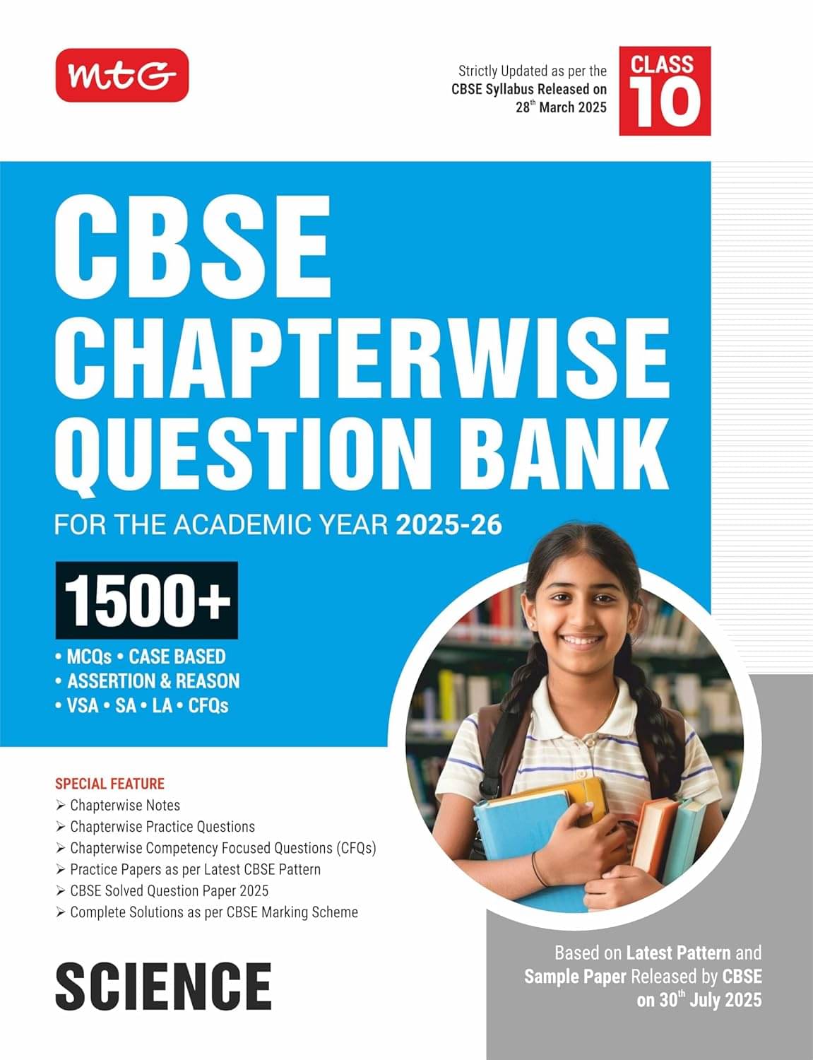 MTG CBSE Chapterwise Question Bank Class 10 Science For 2026 Board Exam | Based on Latest CBSE Pattern Released on 30 July 2025 MTG CBSE Chapterwise Question Bank Class 10 Science For 2026 Board Exam | Based on Latest CBSE Pattern Released on 30 July 2025