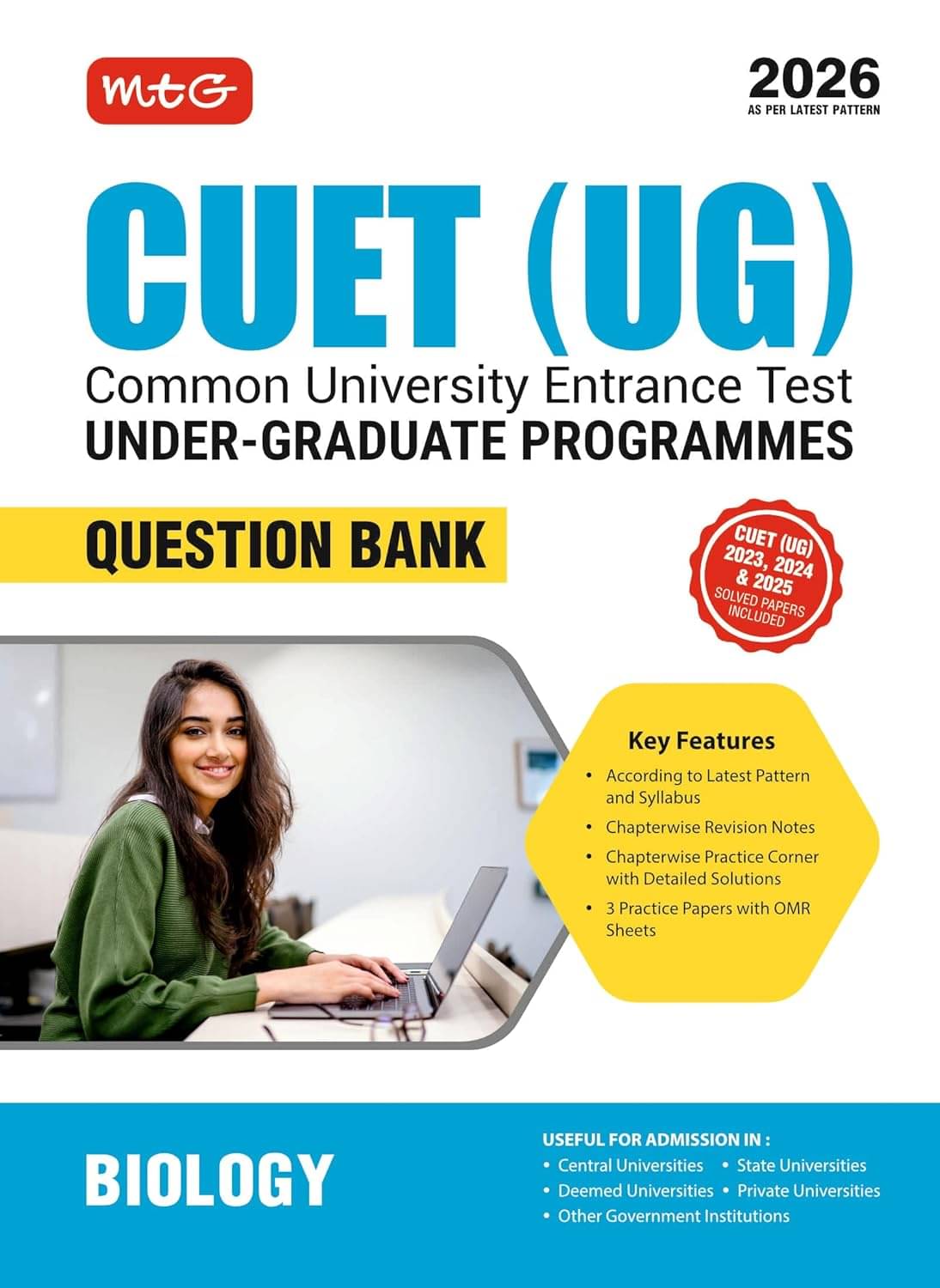     			MTG NTA CUET (UG) Question Bank Biology For 2026 Exam | Chapter-wise Notes, Practice Papers with OMR Sheets | CUET Books As Per Latest Pattern & Sylla