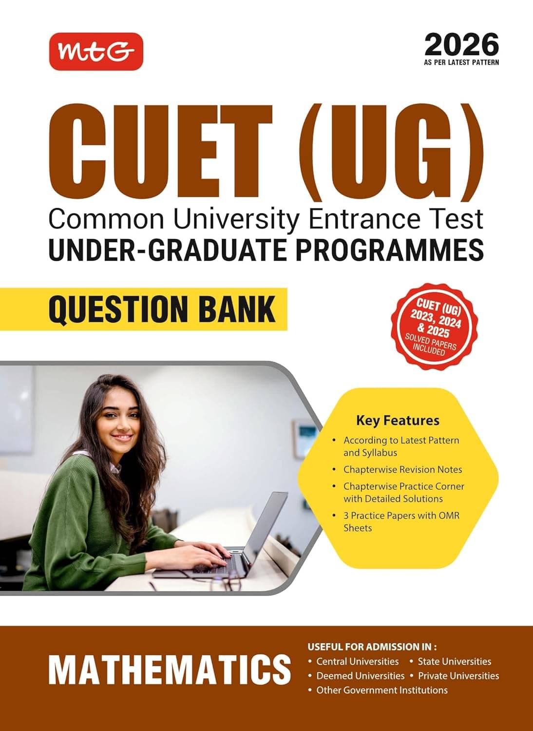     			MTG NTA CUET (UG) Question Bank Mathematics For 2026 Exam | Chapter-wise Notes, Practice Papers with OMR Sheets | CUET Books As Per Latest Pattern & S