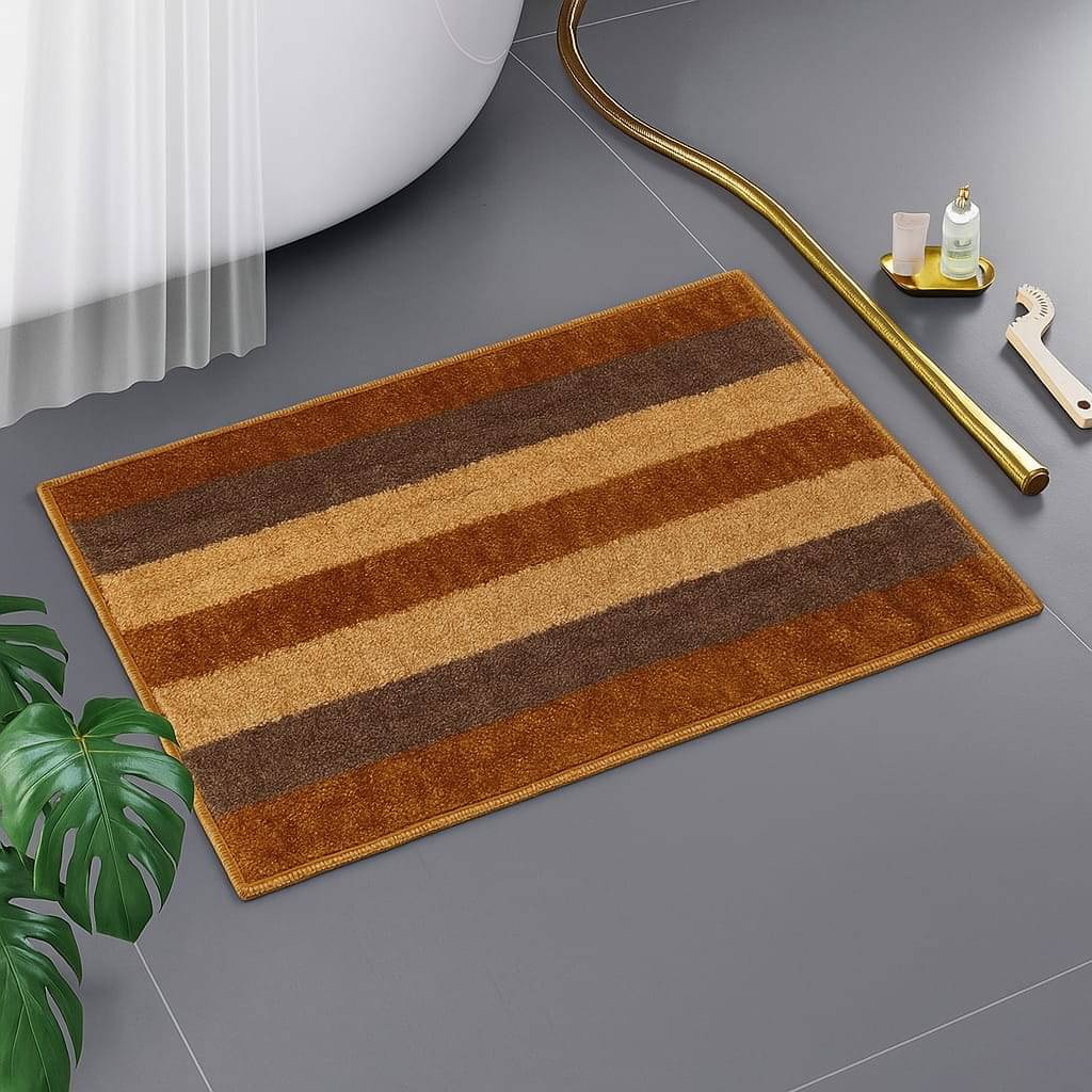     			Matveda Brown Polyester Rectangular Floor Mat ( Pack of 1 )