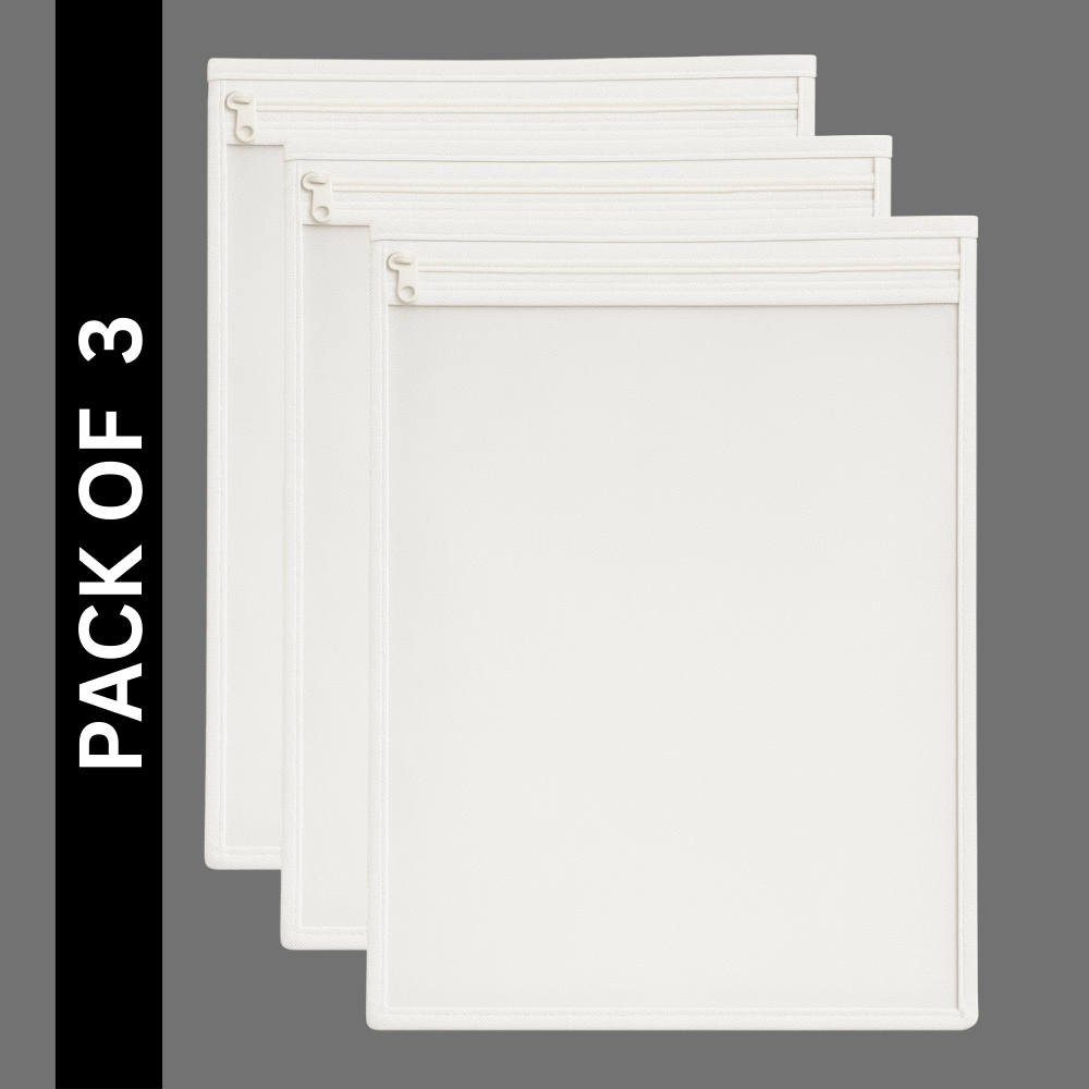     			Non-Woven Saree Cover / Cloth Storage & Organizer with Transparent Window (PACK OF 3)