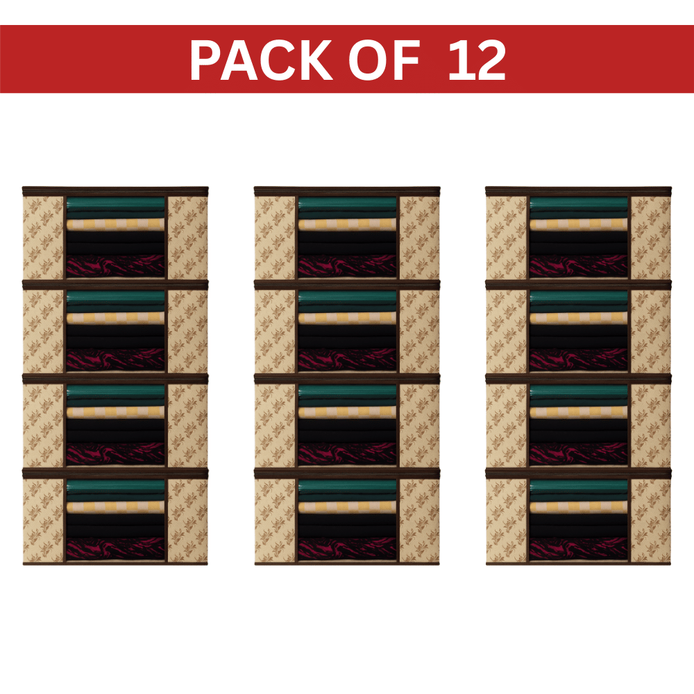     			Non Woven Saree Cover Storage Bags for Clothes with primum Quality Wardrobe/Organizers for Clothes (Pack of 10)