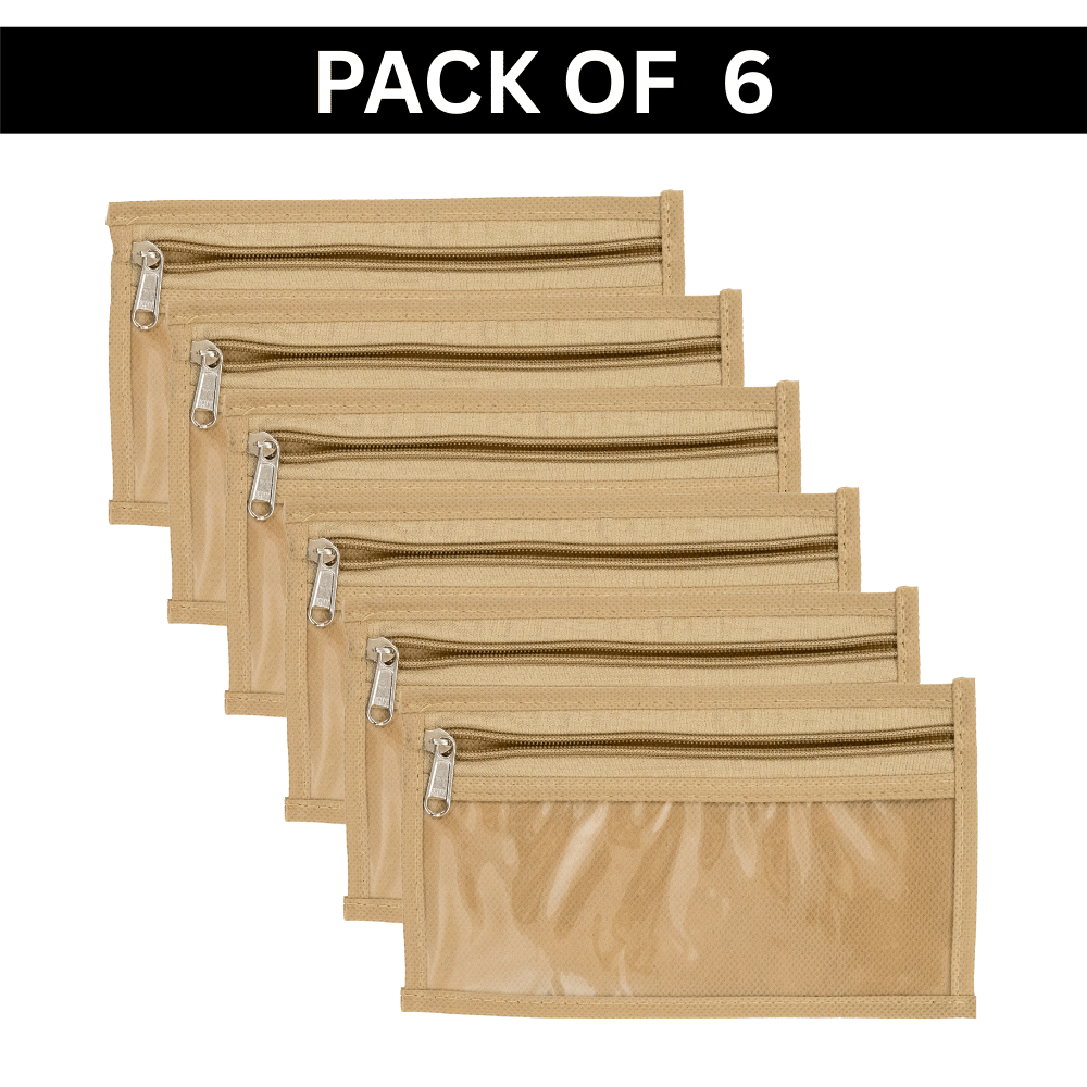     			Non-Woven jewelary Cover / jewelary Storage & Organizer with Transparent Window (PACK OF 6)