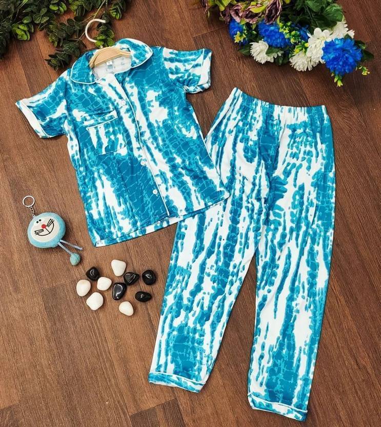 PAVITRA ENTERPRISE Pack of 1 Boys Cotton Blend Nightsuit Set ( Blue ) PAVITRA ENTERPRISE Pack of 1 Boys Cotton Blend Nightsuit Set ( Blue )