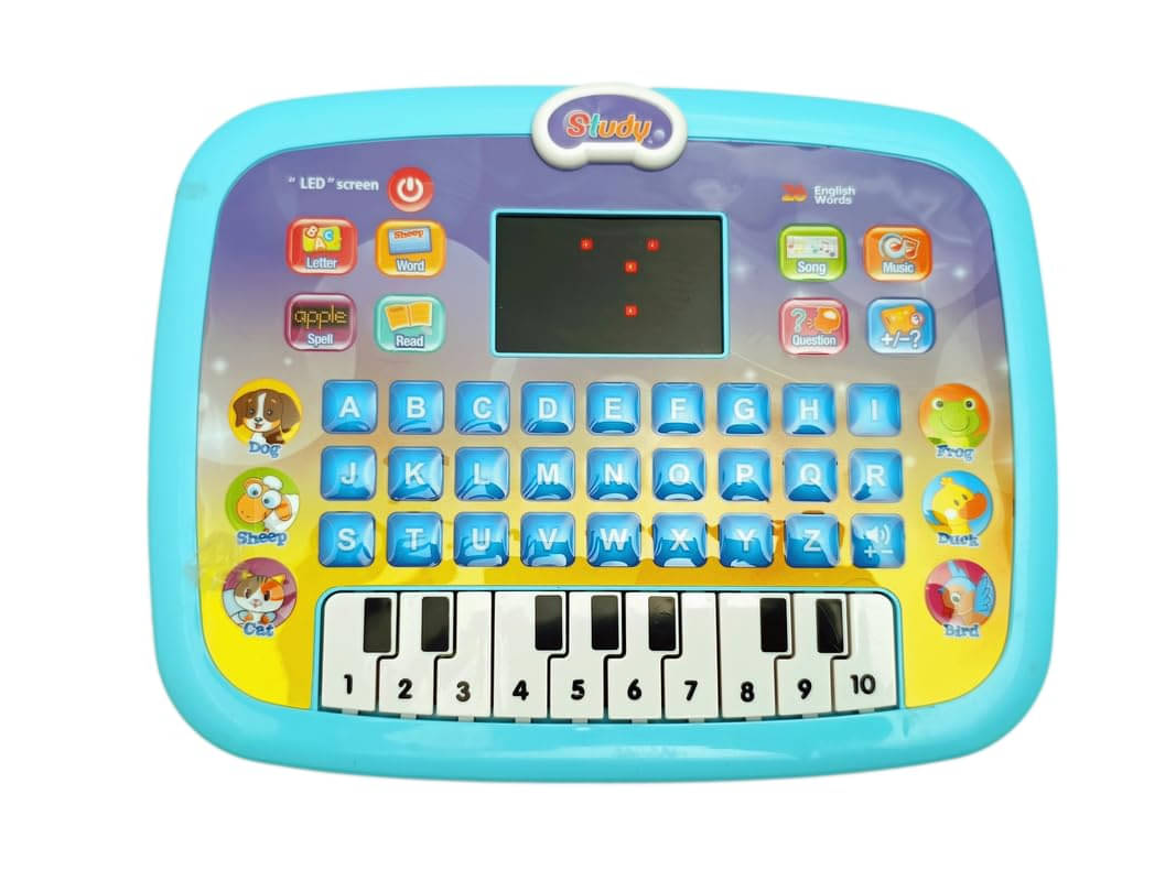     			Plug & Play English Learner Educational Laptop Toy with 20 Learning & Playing Activities | Pink Color, Dual Power Supply Source: Micro USB Cable (Included) & 3xAA Battery (Not Included) BIG SIZE