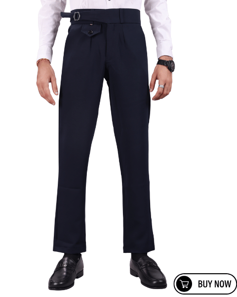     			REKHOLA Regular Men's Formal Trouser - Navy Blue ( Pack of 1 )