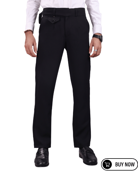     			REKHOLA Regular Men's Formal Trouser - Black ( Pack of 1 )