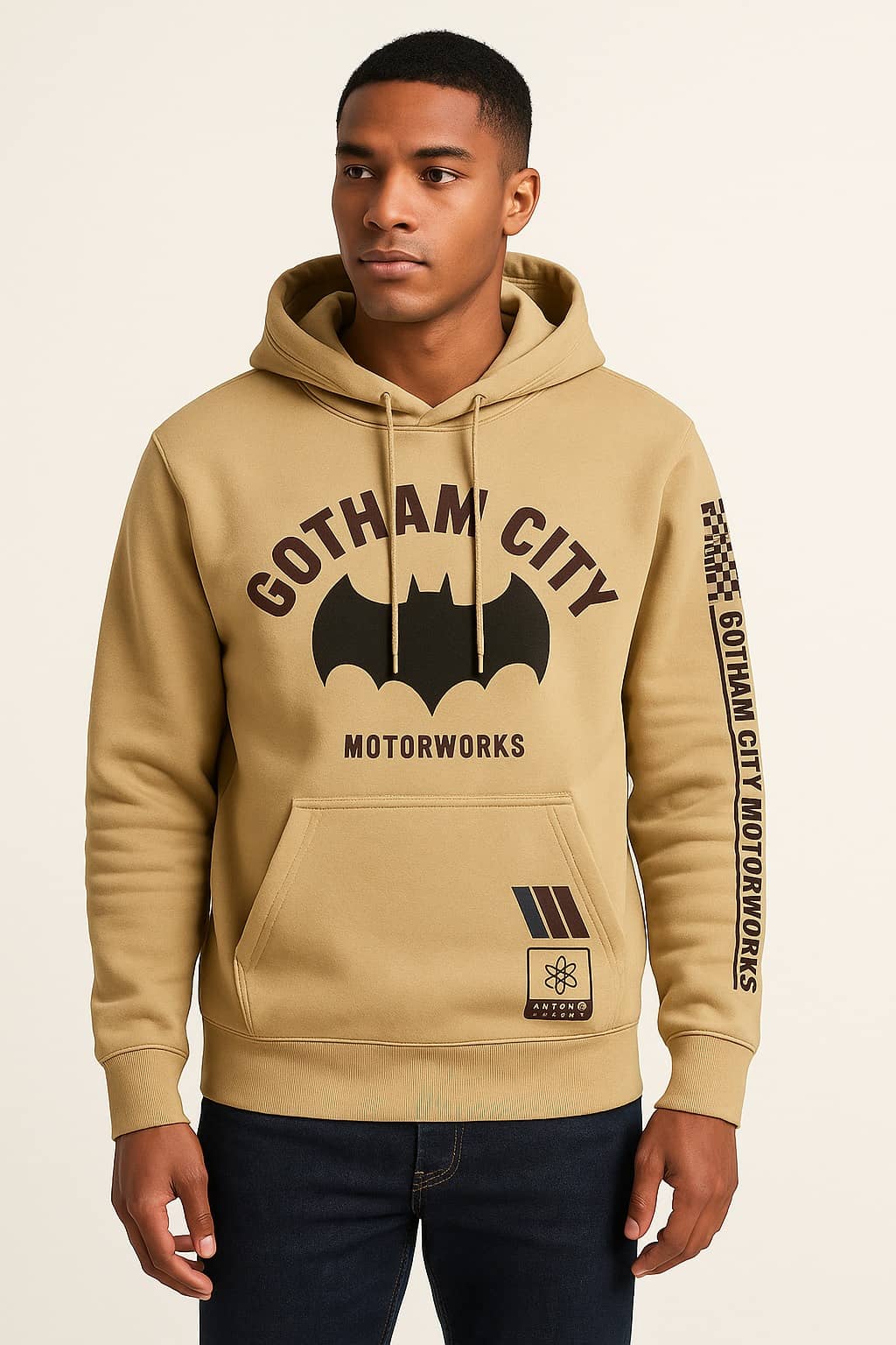 RF RAVES Fleece Hooded Men's Sweatshirt - Brown ( Pack of 1 )