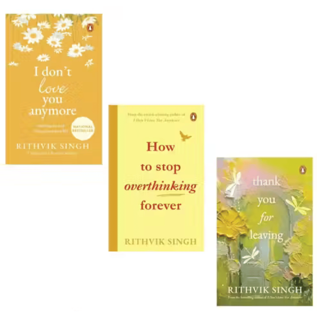 Rithvik Singh Book Combo (Set of 3) – I Don’t Love You Anymore, How to Stop Overthinking Forever, Thank You For Leaving Rithvik Singh Book Combo (Set of 3) – I Don’t Love You Anymore, How to Stop Overthinking Forever, Thank You For Leaving