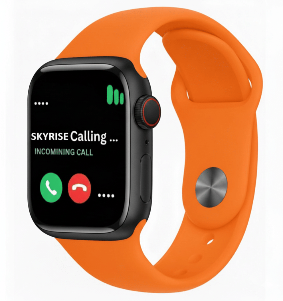 SKYRISE Limited Edition Smartwatch | Heart Rate | Steps | Wireless Charging Smartwatch (Orange Strap, 2.09 Inch Big Sunlight Proof Display) SKYRISE Limited Edition Smartwatch | Heart Rate | Steps | Wireless Charging Smartwatch (Orange Strap, 2.09 Inch Big Sunlight Proof Display)