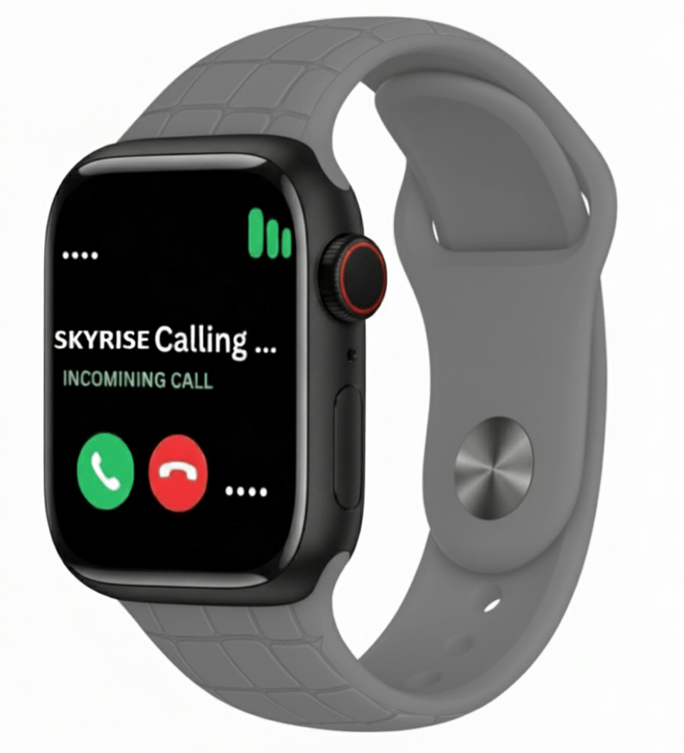 SKYRISE Limited Edition Smartwatch | Heart Rate | Steps | Wireless Charging Smartwatch (Grey Strap, 2.09 Inch Big Sunlight Proof Display)     			SKYRISE Limited Edition Smartwatch | Heart Rate | Steps | Wireless Charging Smartwatch (Grey Strap, 2.09 Inch Big Sunlight Proof Display)