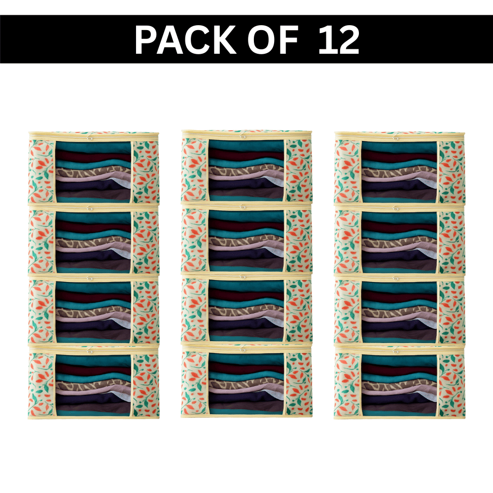     			Saree Cover / Cloth Storage & Organizer with Transparent Window (PACK OF 12)