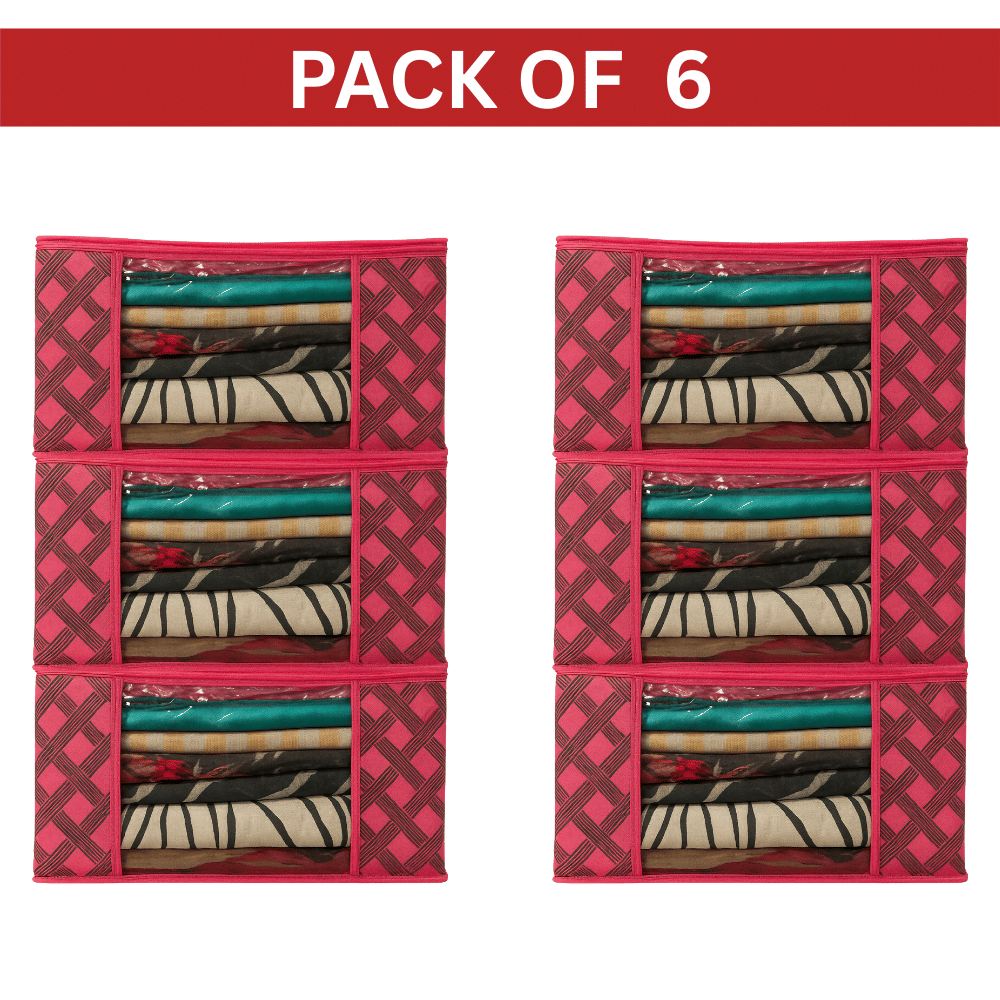     			Saree Cover with Top Transparent Window (PACK OF 6)