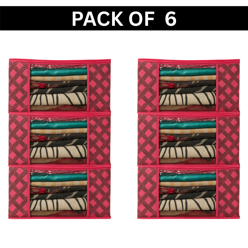     			Saree Cover with Top Transparent Window (PACK OF 6)