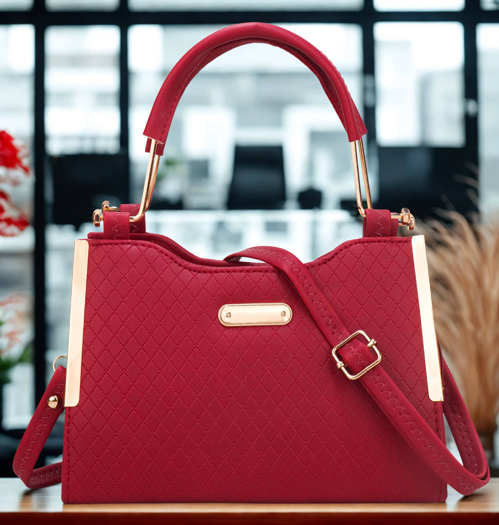     			Shifa Sling Bag PU Set of 1 ( Maroon )