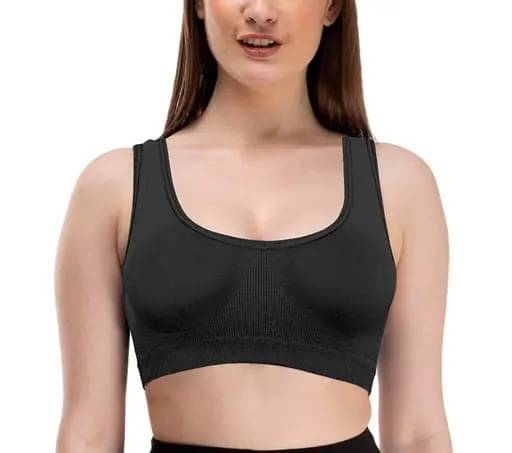 SoftLift Pack of 1 Cotton Blend Non Padded Sports Bra For Women ( Multicolor 1 ) SoftLift Pack of 1 Cotton Blend Non Padded Sports Bra For Women ( Multicolor 1 )