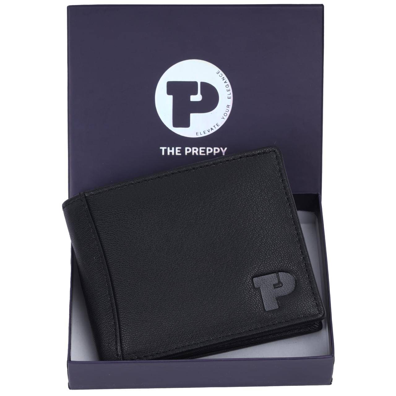     			THE PREPPPY Leather Solid Men's Coin Pouch,Two Fold Wallet With 8 Slots For Card ( Blue , Pack of 1 )