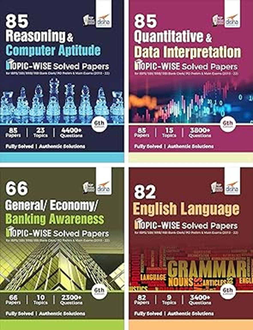 Topic-Wise Solved Papers For Ibps/ Sbi/ Rrb/ Rbi Bank Clerk/ Po Prelim & Main Exams (2010 - 22) Combo 6Th Edition 85 Reasoning/ Quantitative Aptitude/ English/ General Awareness 9789355641601 Topic-Wise Solved Papers For Ibps/ Sbi/ Rrb/ Rbi Bank Clerk/ Po Prelim & Main Exams (2010 - 22) Combo 6Th Edition 85 Reasoning/ Quantitative Aptitude/ English/ General Awareness 9789355641601