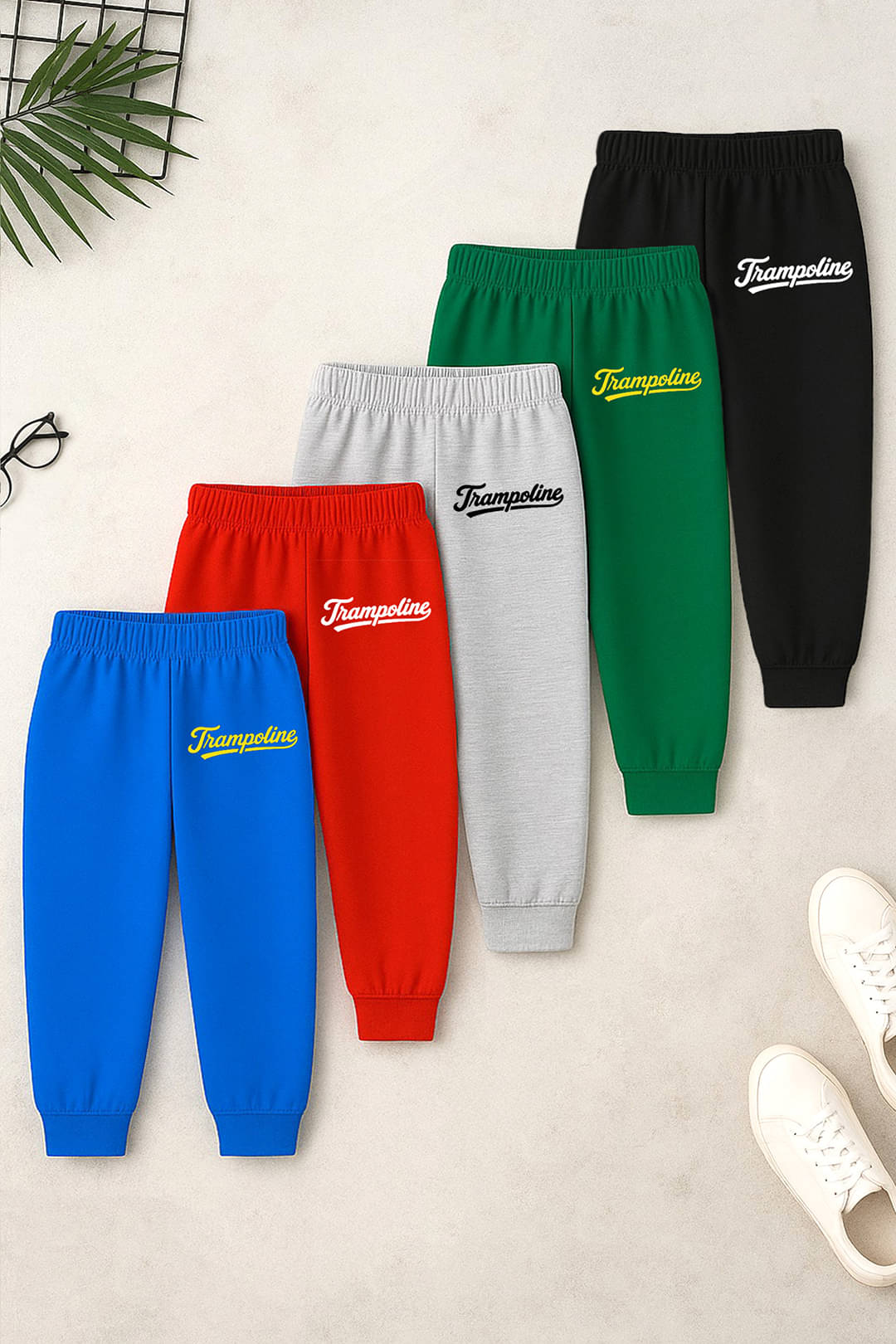 Trampoline Pack of 5 Boys Cotton Blend Trackpant ( Multi Color ) Trampoline Pack of 5 Boys Cotton Blend Trackpant ( Multi Color )