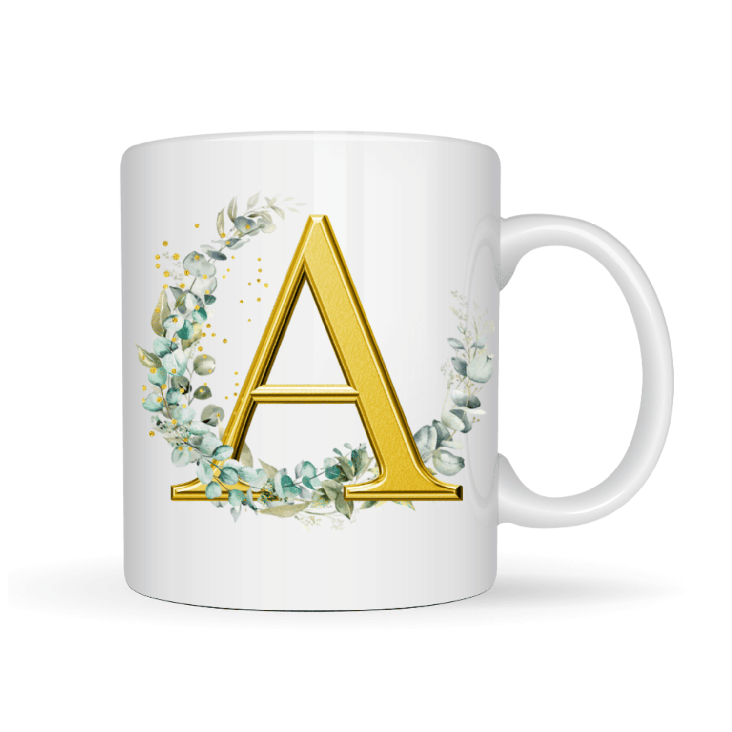 VK Fashion Alphabet Printed A Ceramic Coffee Mug 350 mL ( Pack of 1 ) VK Fashion Alphabet Printed A Ceramic Coffee Mug 350 mL ( Pack of 1 )