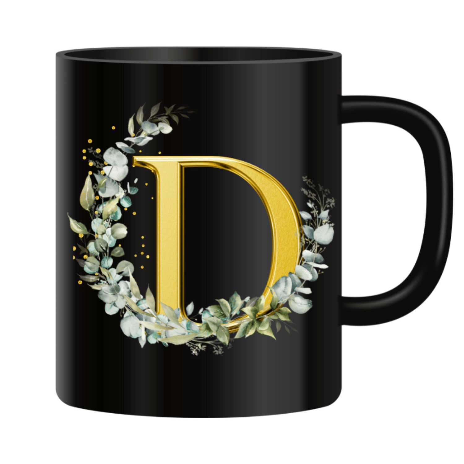 VK Fashion Alphabet Printed D Ceramic Coffee Mug 350 mL ( Pack of 1 )     			VK Fashion Alphabet Printed D Ceramic Coffee Mug 350 mL ( Pack of 1 )