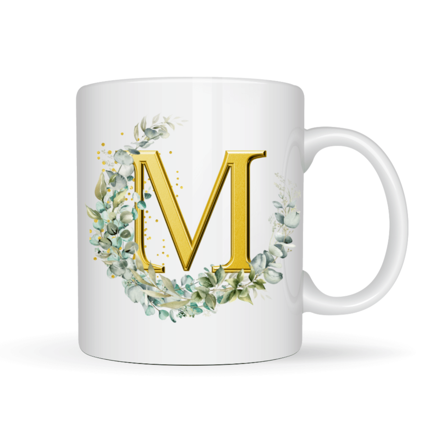 VK Fashion Alphabet Printed M Ceramic Coffee Mug 350 mL ( Pack of 1 )     			VK Fashion Alphabet Printed M Ceramic Coffee Mug 350 mL ( Pack of 1 )