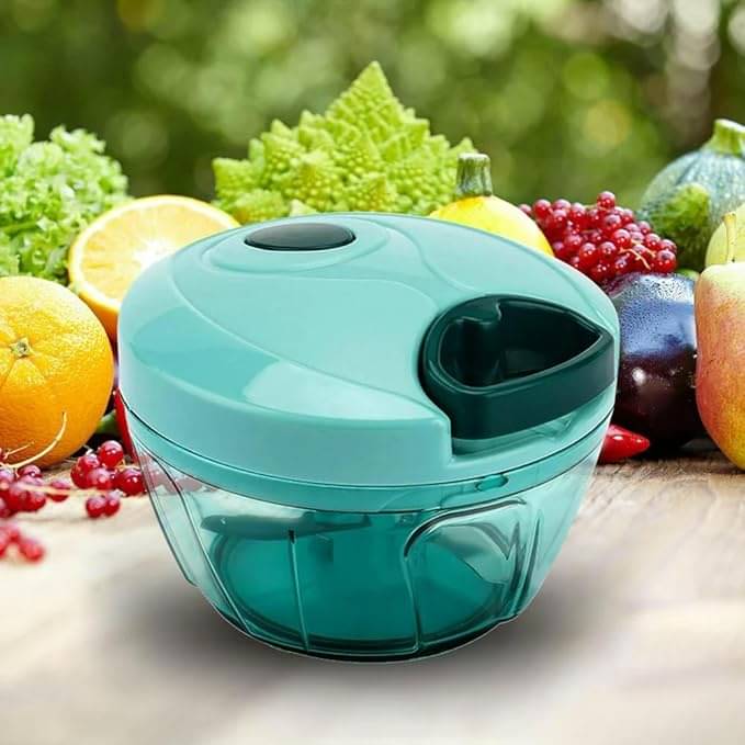     			Vegetable Chopper With 3 Blades | Effortlessly Chopping Vegetables and Fruits for Your Kitchen ( Green, 450ML )