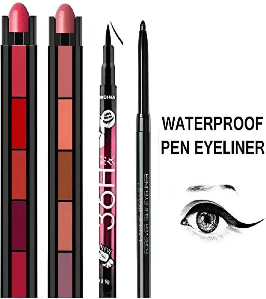     			Venus Traders Multi Matte Waterproof Crayon Lipstick ( Pack of 4 )