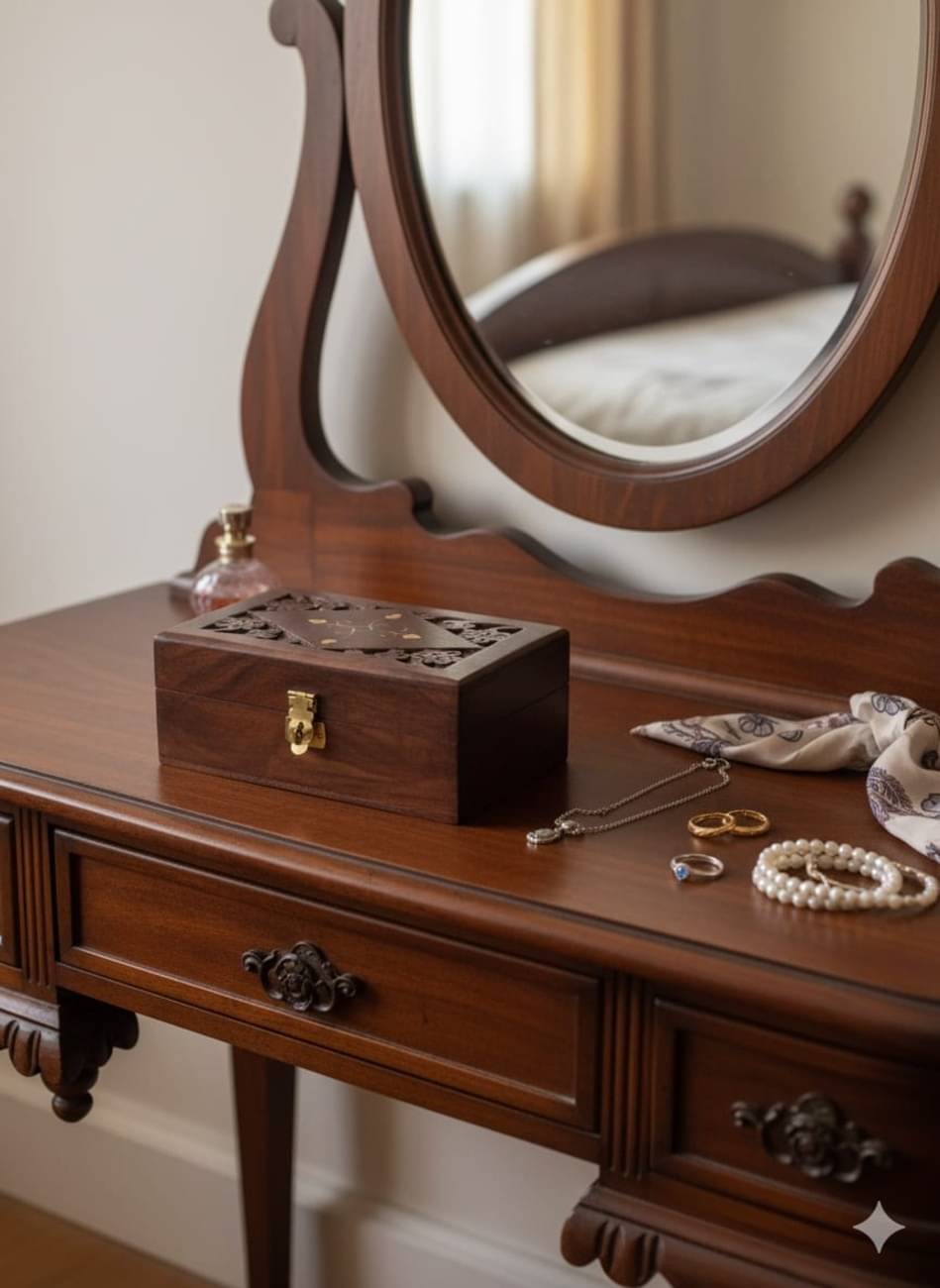 Wooden Jewelry Box | Handcrafted Storage Organizer for Rings, Earrings, Necklaces & Bracelets | Wooden Jewelry Box | Handcrafted Storage Organizer for Rings, Earrings, Necklaces & Bracelets |