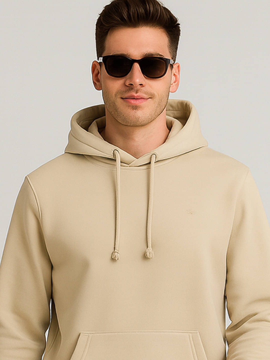 YONGE Fleece Hooded Men's Sweatshirt - Beige ( Pack of 1 ) YONGE Fleece Hooded Men's Sweatshirt - Beige ( Pack of 1 )