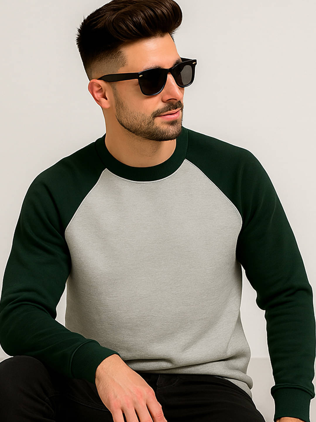 YONGE Fleece Round Neck Men's Sweatshirt - Green ( Pack of 1 )     			YONGE Fleece Round Neck Men's Sweatshirt - Green ( Pack of 1 )