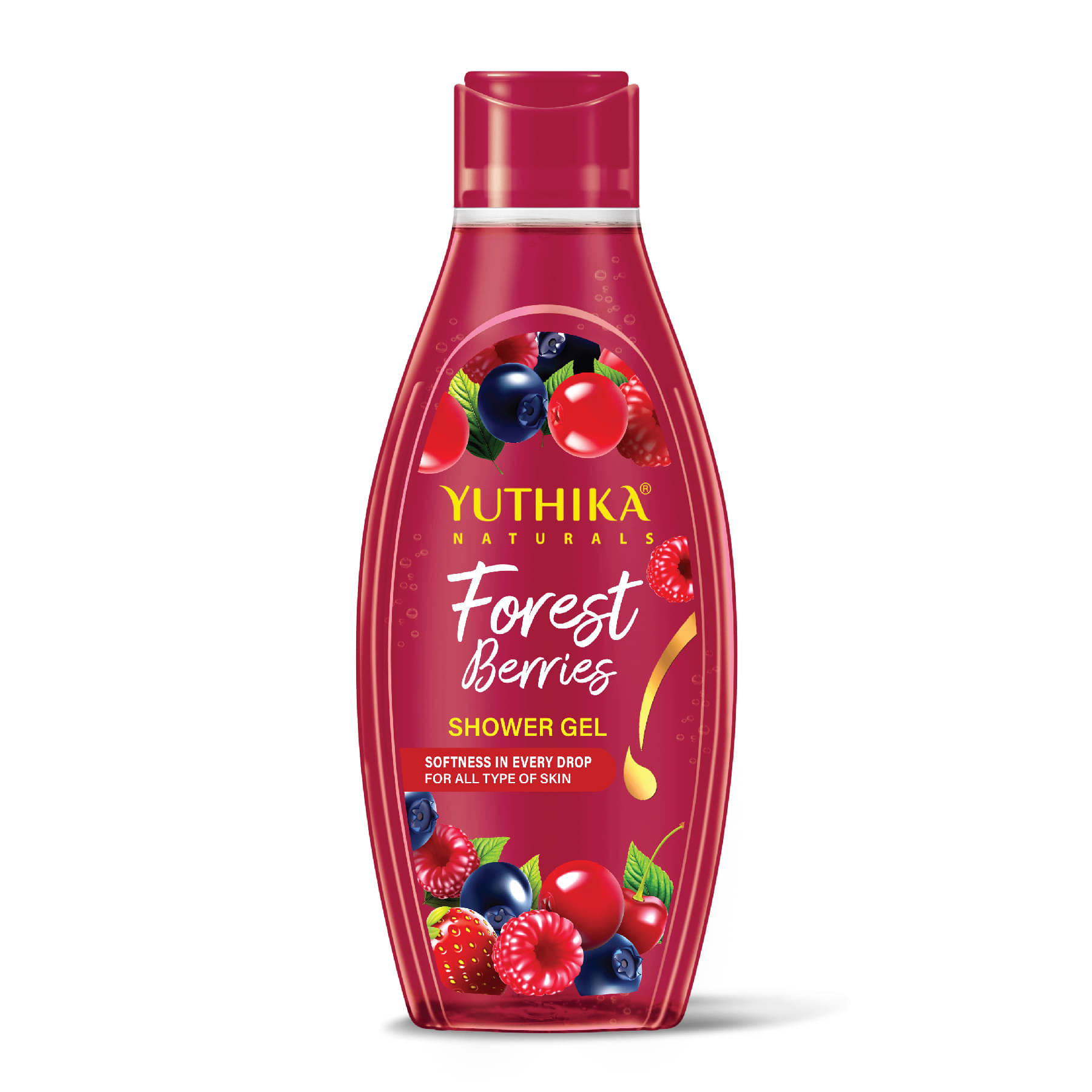 Yuthika Forest Berries Body Wash Shower Gel for Women and Men 250ml, Gentle Cleanser for All Skin Types Yuthika Forest Berries Body Wash Shower Gel for Women and Men 250ml, Gentle Cleanser for All Skin Types